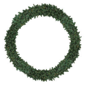 96" Pre-Lit High Sierra Pine Commercial Artificial Christmas Wreath with Warm White Lights