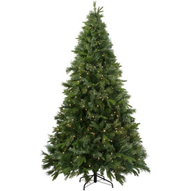 9.5' Pre-Lit Full Ashcroft Cashmere Pine Artificial Christmas Tree with Clear Dura-Lit Lights