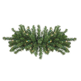 32" Pre-Lit Canadian Pine Artificial Christmas Swag with Clear Lights