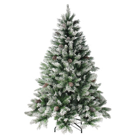 6' Unlit Medium Flocked Angel Pine Artificial Christmas Tree