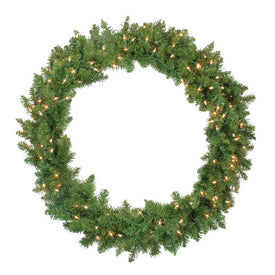 36" Pre-Lit Northern Pine Artificial Christmas Wreath with Clear Lights