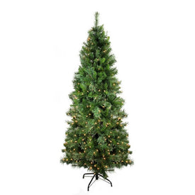 7.5' Pre-Lit Medium Mixed Cashmere Pine Artificial Christmas Tree with Clear Lights