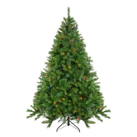 7.5' Pre-Lit Chatham Pine Artificial Christmas Tree with Multi-Color Lights