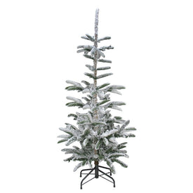 9' Unlit Slim Flocked Nordmann Fir Artificial Christmas Tree