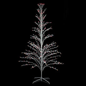 9' Pre-Lit Christmas Cascade Twig Tree Outdoor Yard Art Decoration with Multi-Color Lights