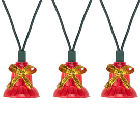 40-Count Red Bells with Musical Christmas Light Set with 13' Green Wire