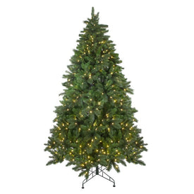 7.5' Pre-Lit Medium Mixed Scotch Pine Artificial Christmas Tree with Warm White LED Lights