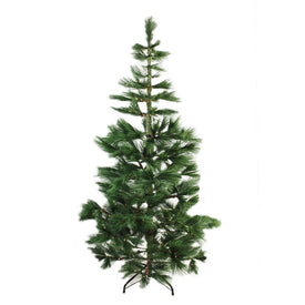 7' Pre-Lit Medium Pine Artificial Christmas Tree with Warm Clear LED Lights