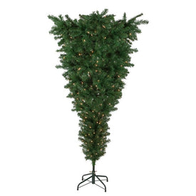 5.5' Pre-Lit Medium Upside Down Spruce Artificial Christmas Tree with Clear Lights