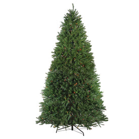 10' Pre-Lit Full Northern Pine Artificial Christmas Tree with Multi-Color Lights