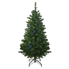 4' Pre-Lit Mixed Classic Pine Medium Artificial Christmas Tree with Multi-Color LED Lights