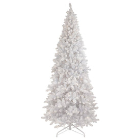 9' Pre-Lit Flocked Norway White Pine Artificial Christmas Tree with Warm White LED Lights