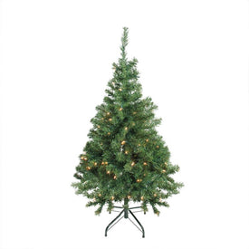 4' Pre-Lit Niagara Pine Medium Artificial Christmas Tree with Clear Lights