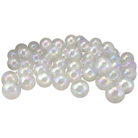 2.5" Clear Iridescent Shatterproof Shiny Christmas Ball Ornaments Set of 60