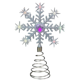 11" LED Lighted Color-Changing Twinkling Snowflake Christmas Tree Topper