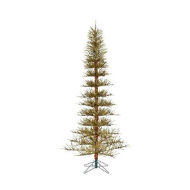 7.5' Unlit Artificial Slim German Layered Tree