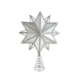 13.5" Unlit Acrylic Silver Star Tree Topper