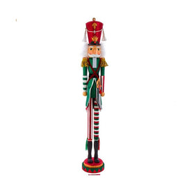 36" Hollywood Red, White, and Green Soldier Nutcracker