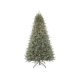 9' Pre-Lit Artificial Blue Spruce Tree with Clear Incandescent Lights
