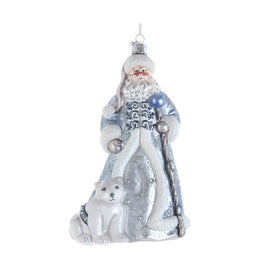 7" Bellisimo Santa with Polar Bear Ornament