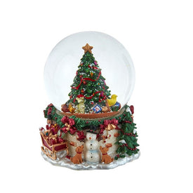 4.73" (120MM) Musical Christmas Tree Water Globe