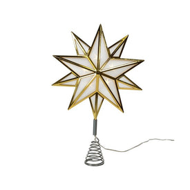 Pre-Lit 10-Point LED Gold Star Tree Topper
