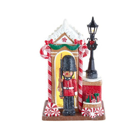 8" Battery-Operated LED English Gingerbread Guard House