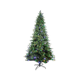 9' Pre-Lit Artificial Jackson Pine Tree with Multi-Colored LED Lights