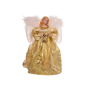 12" Angel Tree Topper with Battery-Operated Fairy Lights