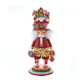 18" Hollywood Battery-Operated LED Gingerbread House Hat Nutcracker