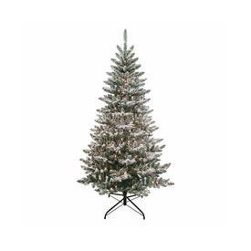 6' Pre-Lit Artificial Snow Pine Tree with Clear Incandescent Lights