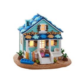 8" Gingerbread Beach House with C7 Bulb