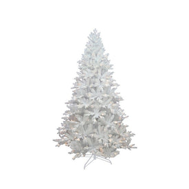 7' Pre-Lit Artificial Jackson White Pine Tree with Warm White LED Lights
