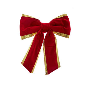 12" Red and Gold Bow