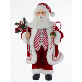 17.5" Kringle Klaus Peppermint Santa