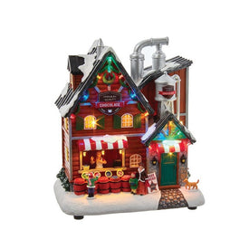10.63" Battery-Operated Light-Up Musical Chocolate Factory
