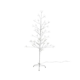 5' Pre-Lit White Birch Tree with Eight-Function Warm White LED Lights