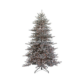 9' Pre-Lit Artificial Flocked Vail Pine Tree with Clear Incandescent Lights