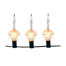 7-Light Silver Glitter Diamond Bubble Light Set