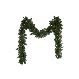 9' Pre-Lit Artificial Jackson Pine Garland with Clear Incandescent Lights