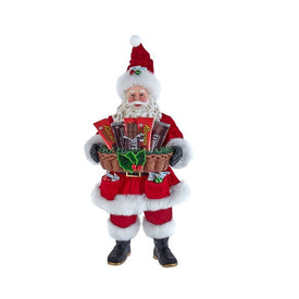 Hershey Santa with Basket Tabletop Decoration