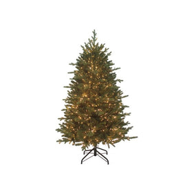 5' Pre-Lit Artificial Noble Fir Tree with Warm White LED Lights