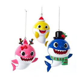 Baby Shark Santa Family Ornaments Set of 3