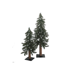 2', 3' Unlit Artificial Alpine Trees Set of 2