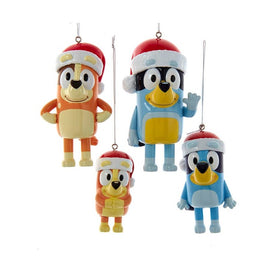 Bluey and Family Ornaments Set of 4