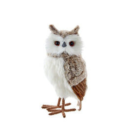 13.5" Gray and Brown Owl Ornament