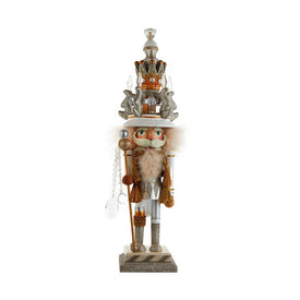 19" Hollywood White and Gold King Nutcracker