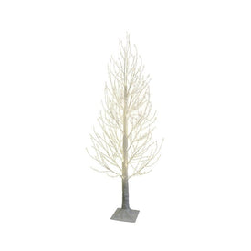 5' Pre-Lit Winter White Twig Tree with Warm White Fairy LED Lights