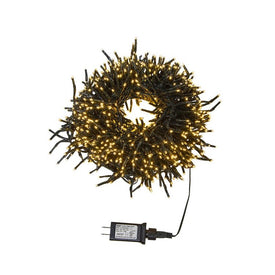16' Pre-Lit Cluster Garland with 480 Warm White LED Lights