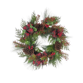 24" Unlit Rattan Wreath